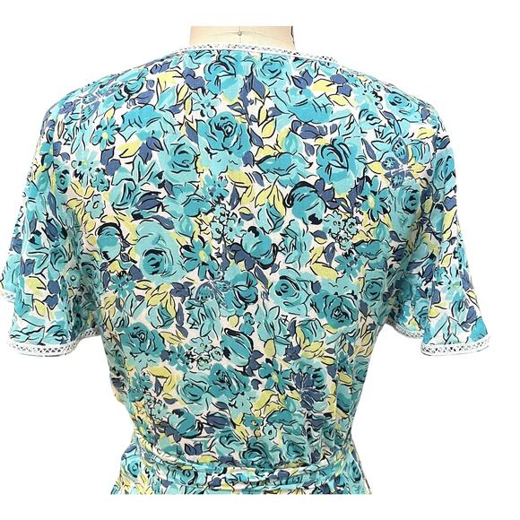 Poupette St Barth Maxi Dress Womens XS Floral Wrap Ruffle Boho Summer Viscose - Picture 5 of 10